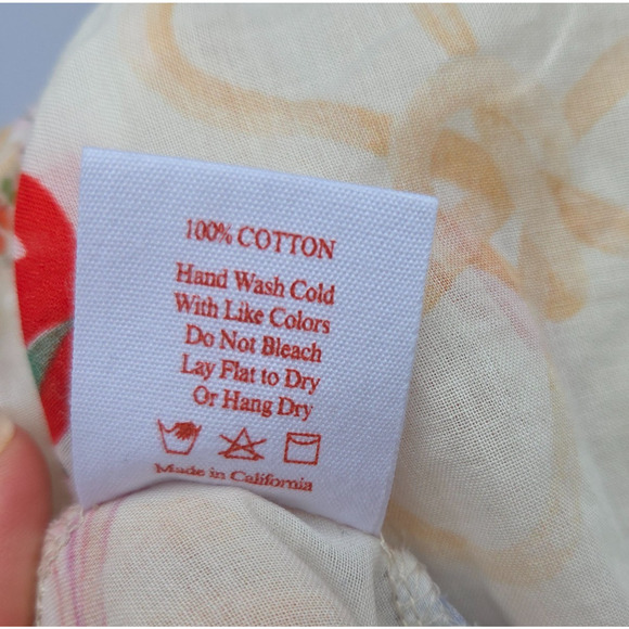 Lisa Says Gah Petra Buon Appetito Tie Back Top Blouse Size M Italian Food Print - Picture 11 of 11